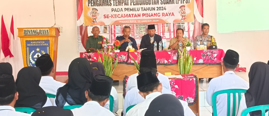 Pelantikan dan Bimtek PTPS, Bhabinkamtibmas Polsek Ketahun Pesankan PTPS Wajib Netral