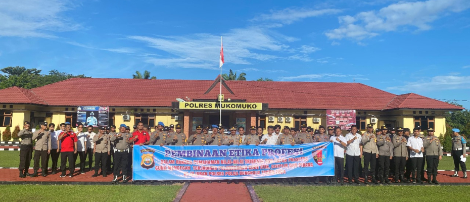Sosialisasilan Peraturan Fungsi Propam dan Etika Profesi Polri, Bid Propam Polda Bengkulu Kunjungi Polres Mukomuko