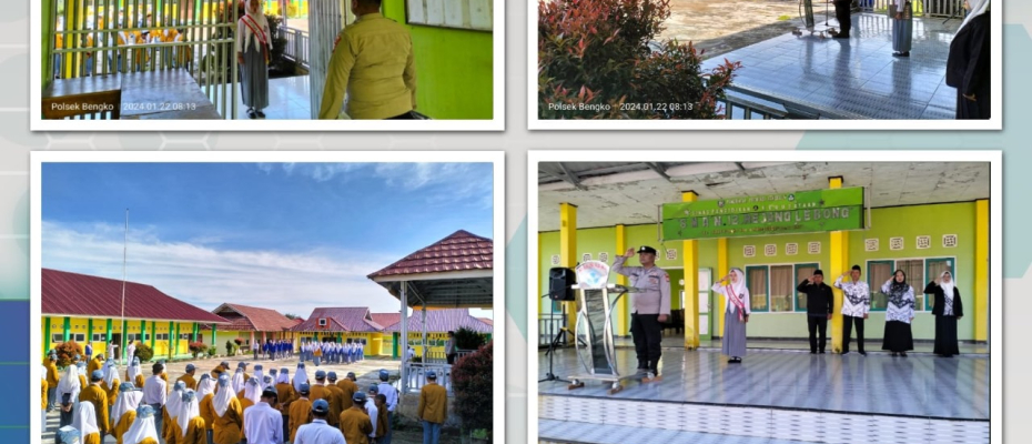 Kanit Binmas Polsek Bengko Jadi Pembina Upcara Bendera di SMAN 12 Rejang Lebong 