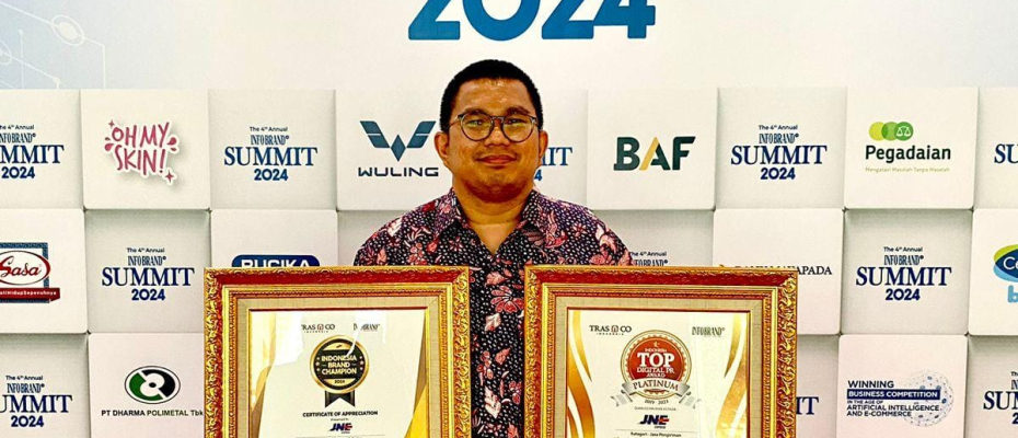 JNE Raih Dua Penghargaan di Ajang The 4th Annual Infobrand.id Summit 2024