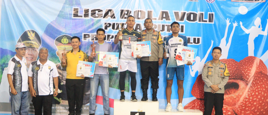 Wakapolda Bengkulu Pimpin Acara Penutupan Kejuaraan Liga Bola Volly Indoor Se-Provinsi Bengkulu 
