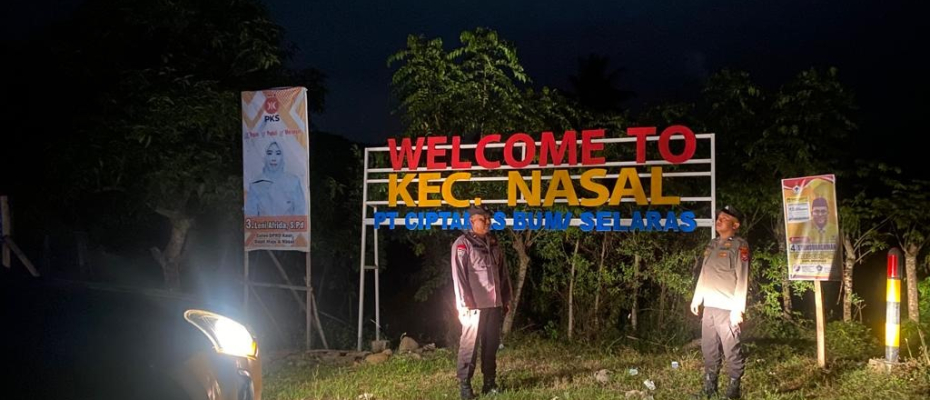 Pelihara Sitkamtibmas Aman, Polsek Nasal Patroli Rutin di Objek Vital