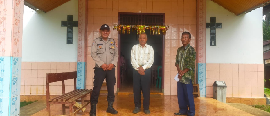 Amankan Kegiatan Ibadah Minggu di Gereja, Polsek Giri Mulya Antisipasi Gangguan Kamtibmas