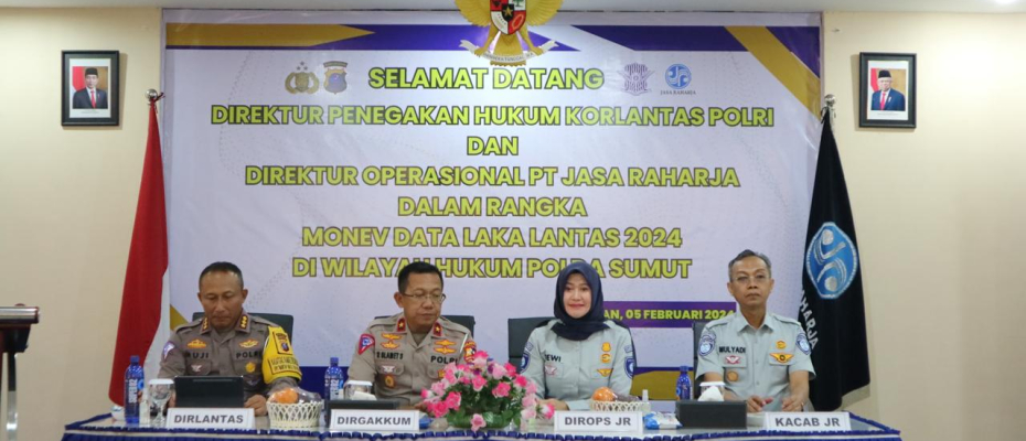 Jasa Raharja dan Korlantas Polri Gelar Monitoring dan Evaluasi Data Laka Lantas di Wilayah Hukum Polda Sumatera Utara