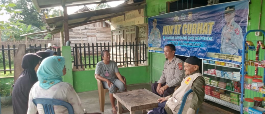 Tampung Aspirasi Masyarakat, Polsek Kota Padang Lakukan Kegiatan Jumat Curhat di Desa Sukarami