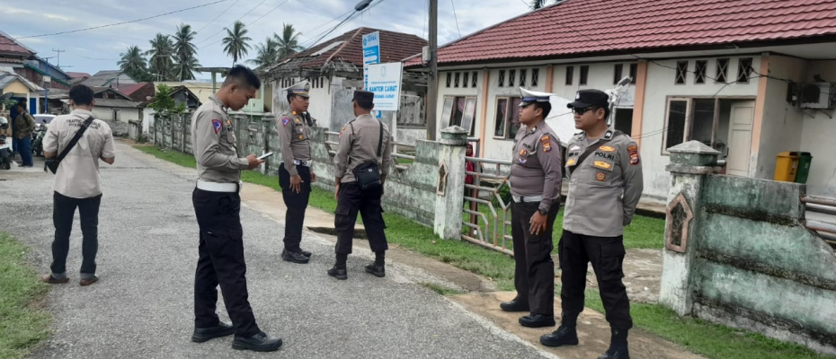 Monitoring dan Patroli Rapat Pleno Tingkat Kecamatan, Polres Kaur Pastikan Berjalan Aman dan Kondusif