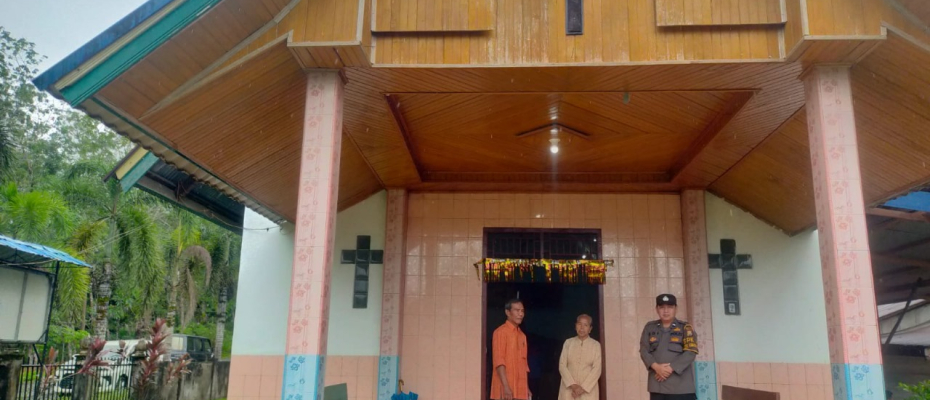 Ciptakan Situasi yang Kondusif, Polsek Giri Mulya Amankan Kegiatan Ibadah Minggu di Gereja