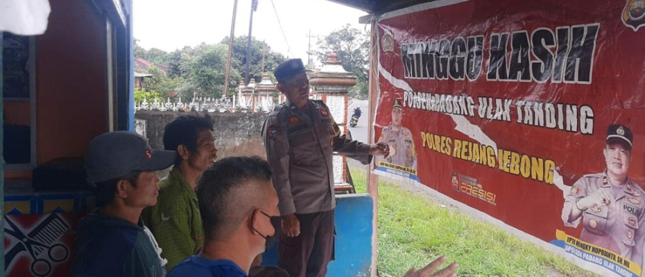 Polsek Padang Ulak Tanding Gelar Minggu Kasih Bersama Babinkamtibmas, Sampaikan Pesan-Pesan Kamtibmas