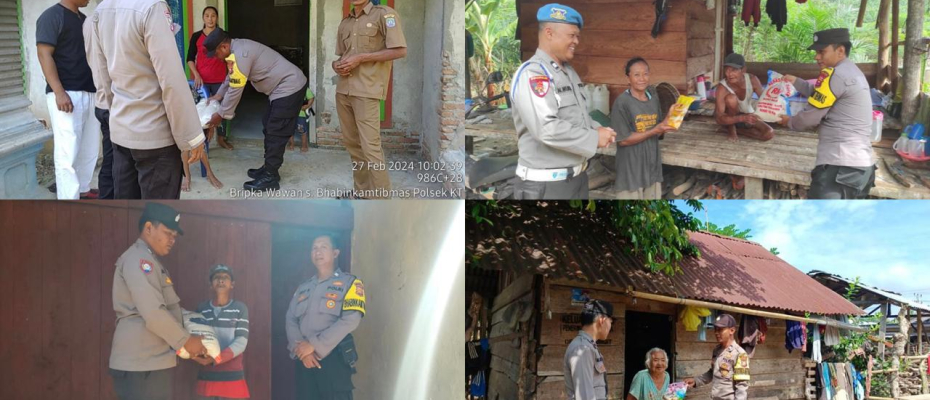 Program Selasa Berbagi, Polres Kaur dan Polsek Jajaran Bagikan Beras dan Minyak Goreng kepada Warga Kurang Mampu 