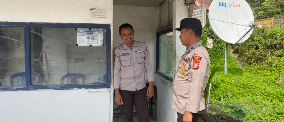 Patroli Rutin, Polsek Nasal Sambangi Petugas Jaga Objek Vita, Sampaikan Imbauan Kamtibmas 