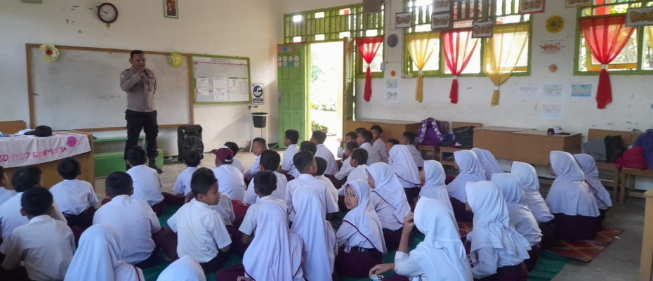 Polsek Giri Mulya Lakukan Sosialisasi Anti Bulying di SDN Bengkulu Utara