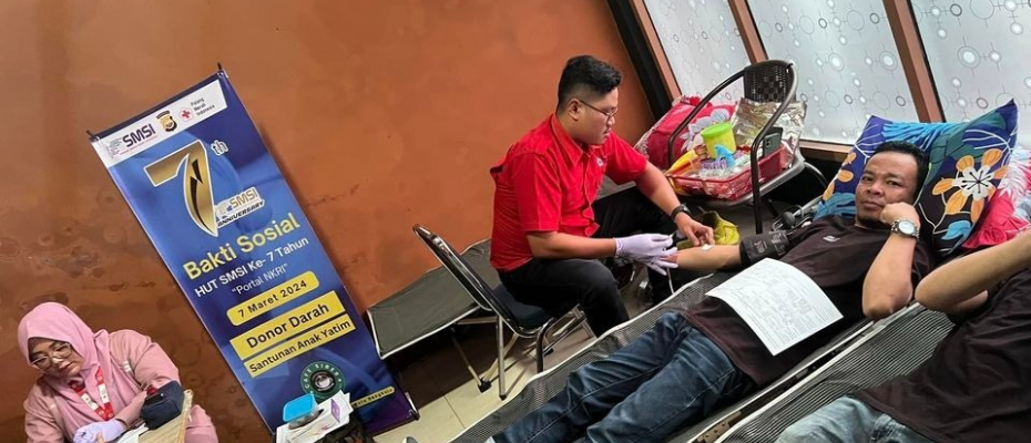 Serentak se-Indonesia, SMSI Bengkulu Gelar Baksos Donor Darah dalam Rangka HUT Ke-7