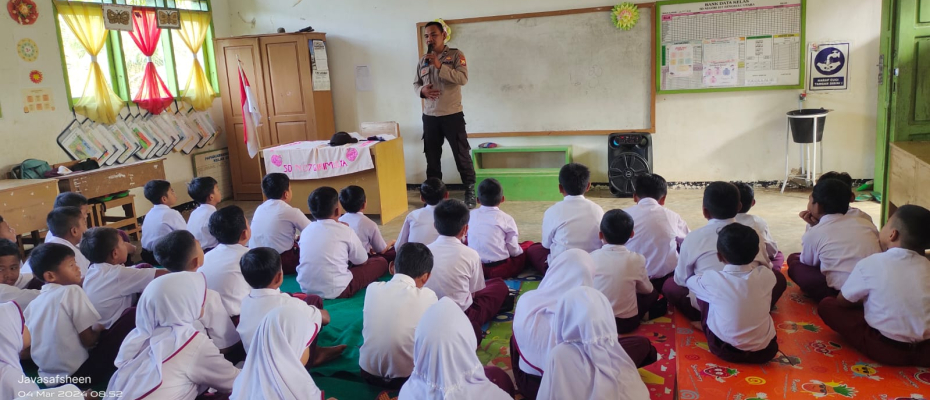 Polsek Giri Mulya Lakukan Sosialisasi Anti Bulying di SDN 107 Bengkulu Utara
