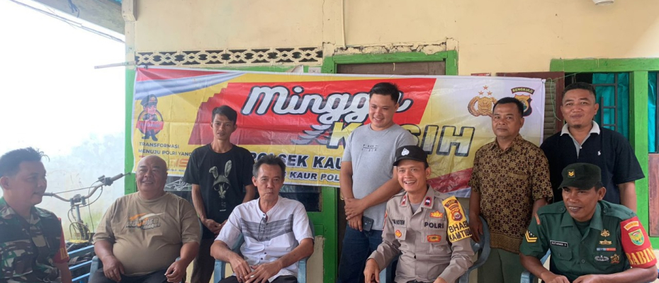 Minggu Kasih Bersama Warga Desa Talang Padang, Bhabinkamtibmas Polsek Kaur Utara Sampaikan Imbauan 
