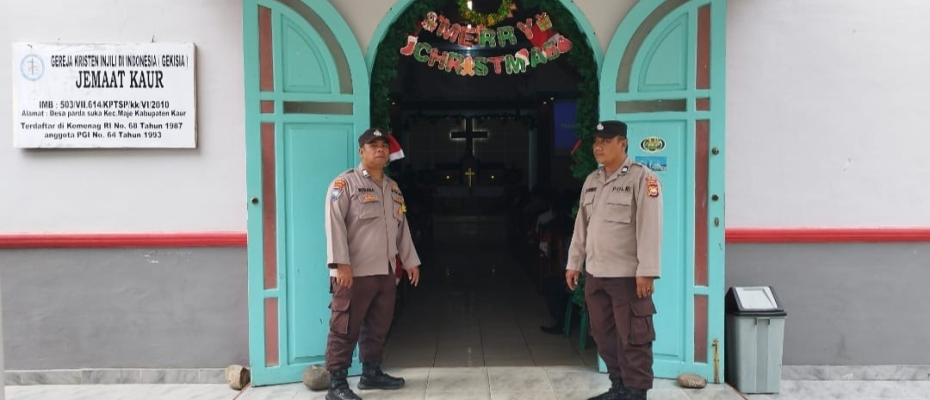 Polsek Maje Patroli dan Pengamanan Ibadah di Seputaran Gereja di Wilkum 