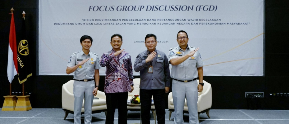 Jasa Raharja dan Kejaksaan Agung Gelar FGD Risiko Penyimpangan Dana Pertanggungan Wajib Korban Kcelakaan Lalu Lintas 