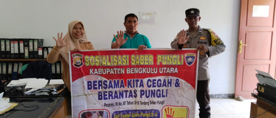 Bhabinkamtibmas Polsek Ketahun Sosialisasi Saber Pungli