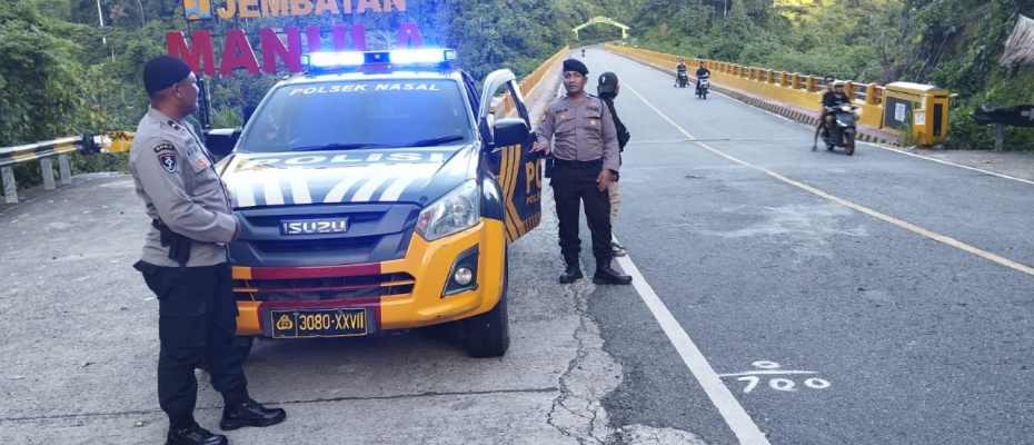 Polsek Nasal Patroli di Wilayah Hukum Cegah Gangguan Kamtibmas Jelang Hari Raya Idul Fitri 