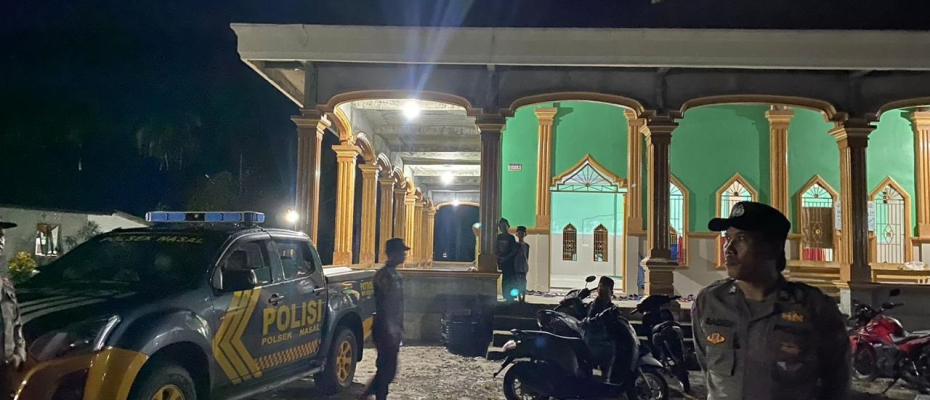 Polsek Nasal Patroli Pengamanan Ibadah Tarawih di Masjid 