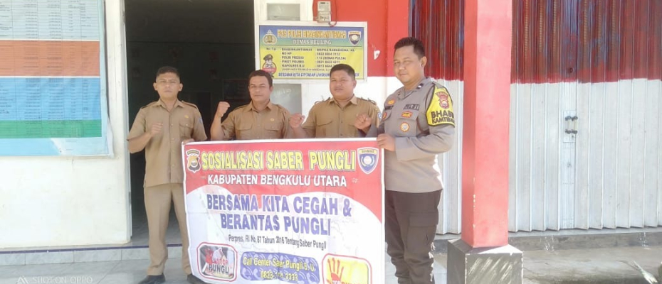 Polsek Ketahun Gencar Melaksanakan Sosialisasi Saber  di Desa Giri Kencana 