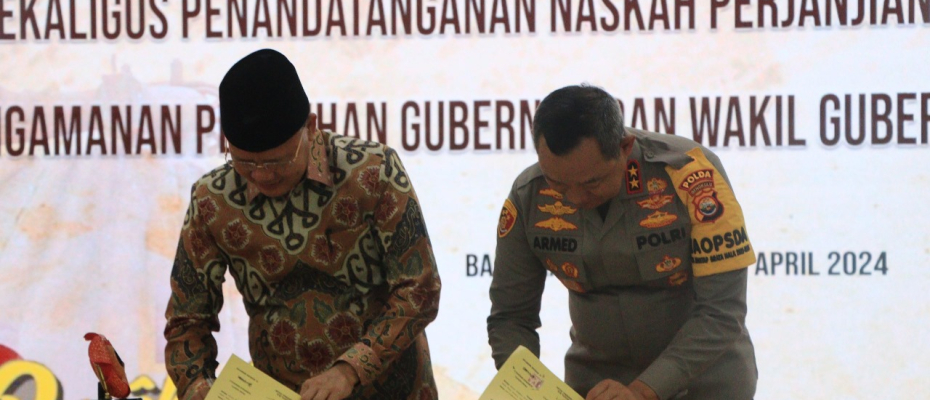 Tingkatkan Sinergitas, Kapolda Bengkulu dan Pemerintah Provinsi Teken MoU dalam Rangka Pengamanan Pilkada 2024