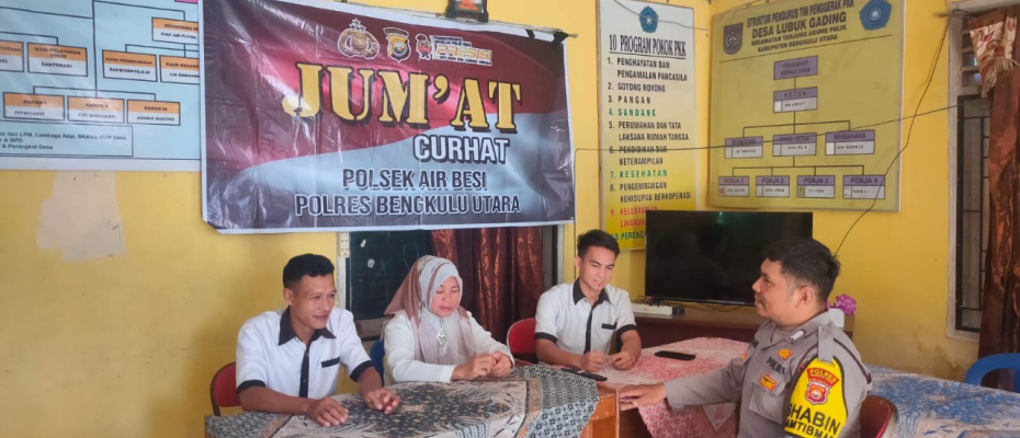 Bhabinkamtibmas Polsek Air Besi Laksanakan Giat "Jumat Curhat" untuk Mendengarkan Keluhan Masyarakat