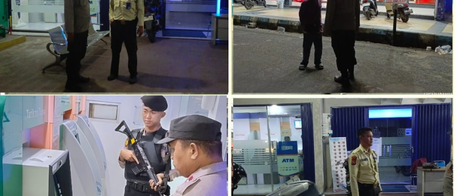 Sambangi Petugas Keamanan di Objek Vital, Personel Polsek Ratu Samban Sampaikan Imbauan Jaga Kamtibmas