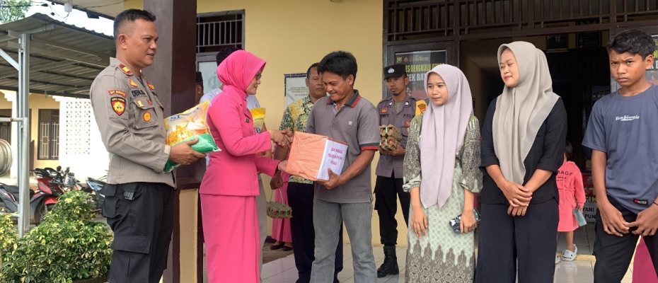 Bhayangkari Polsek Batiknau Peduli, Bagikan Bantuan kepada Warga Kurang Mampu 