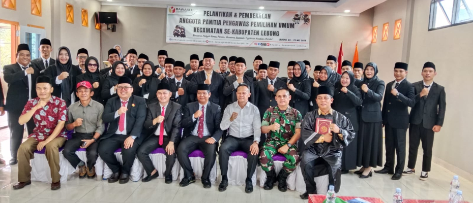 Kasat Reskrim Polres Lebong Hadiri Pelantikan dan Pengambilan Sumpah Jabatan Anggota Panwascam se-Kabupaten Lebong