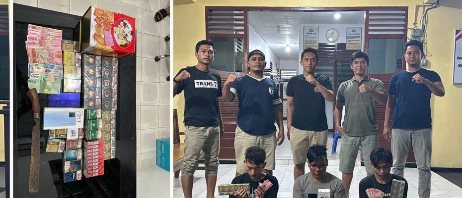Bobol Rumah, 3 Pria ini Ditangkap Polsek Putri Hijau Dalam Hitungan Jam