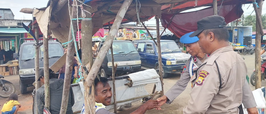 Cegah Gangguan Kamtibmas, Polisi Laksanakan Patroli di Pasar KTM Lagita