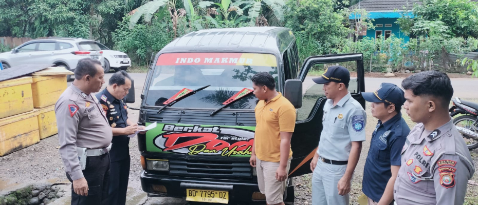 PT Jasa Raharja Cabang Bengkulu Bersama Kepolisian dan Dinas Perhubungan Gelar Ramp Check Untuk Memastikan Keamanan dan Keselamatan Angkutan Umum