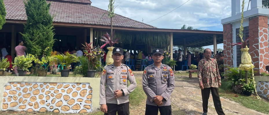 Untuk Keamanan dan Kenyamanan, Polisi Rutin Laksanakan Pam ibadah Gereja Setiap Hari Minggu