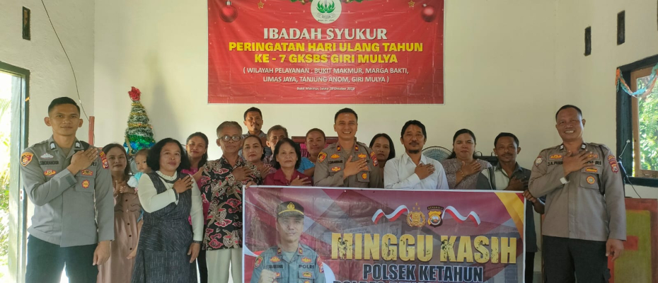 Minggu Kasih, Polsek Ketahun Sambangi Kegiatan Ibadah di Gereja GSKBS