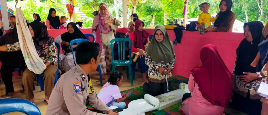 Bhabinkamtibmas Polsek Ketahun Lakukan Pendampingan Posyandu