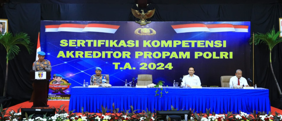 Tingkatkan Pelayanan Publik, DivPropam Polri Gelar Sertifikasi Kompetensi Bintara Akreditor 