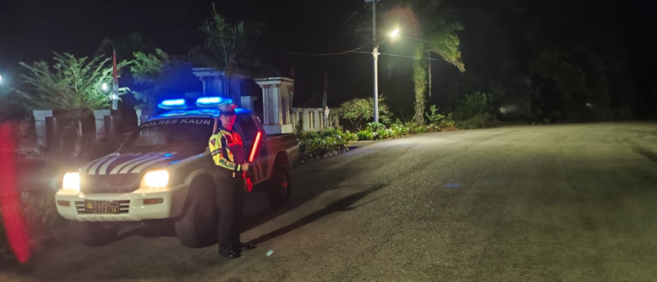Antisipasi Balap Liar, Satlantas Polres Kaur Gelar Patroli Malam 