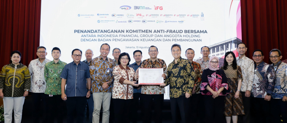Jasa Raharja dan Anggota Holding IFG Tandatangani Komitmen Anti-Fraud Bersama BPKP