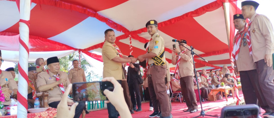 Kabag Log Polres Kaur Hadiri Upacara HUT Pramuka Ke-63 Tahun 2024