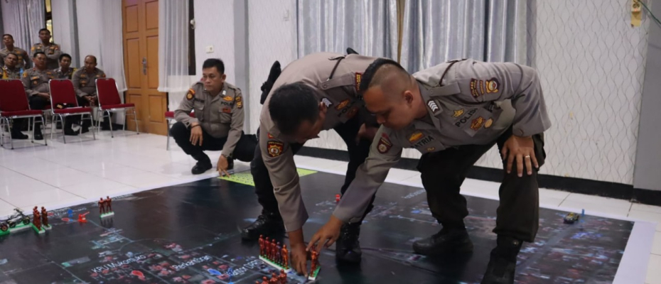 Polres Mukomuko Gelar Pemaparan Tactical Floor Game Pilkada 2024