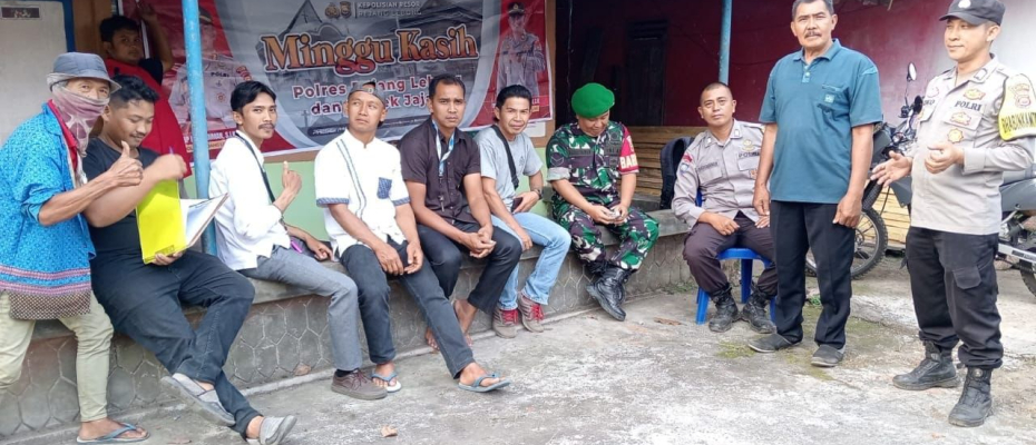 Polsek Sindang Kelingi Minggu Kasih Sampaikan Pesan Terkait Kamtibmas 