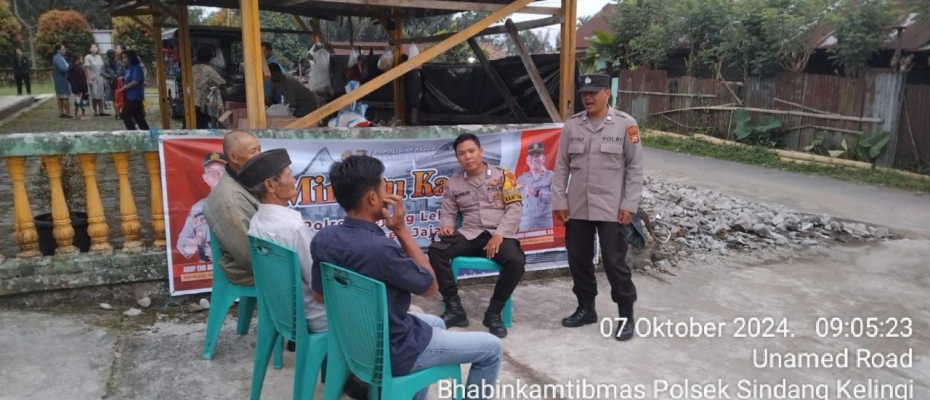 Bhabinkamtibmas Polsek Sindang Kelingi Laksanakan Minggu Kasih, Ajak Warga Jaga Kamtibmas 