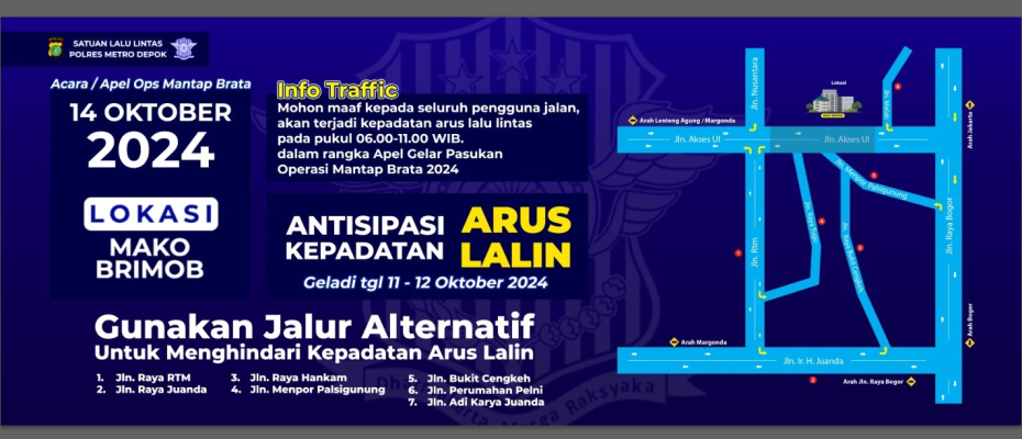 Apel Operasi Mantap Brata di Mako Brimob, Masyarakat Diimbau Gunakan Jalur Alternatif