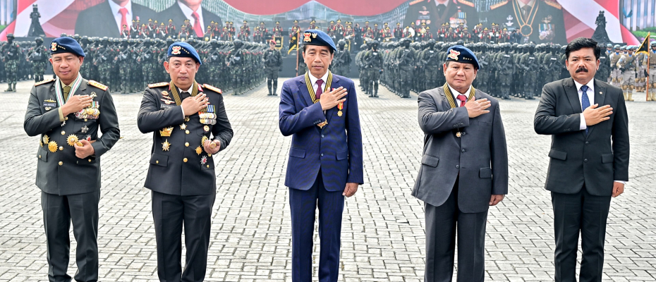 Presiden Jokowi Hadiri Apel Kesiapan Pengamanan Pelantikan Presiden dan Wakil Presiden 2024