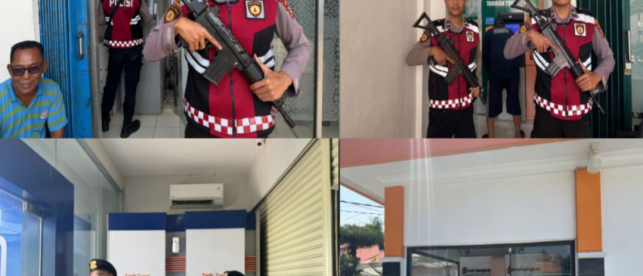 Sat Samapta Polres Kaur Polda Bengkulu Patroli Pengecekan Objek Vital ATM 