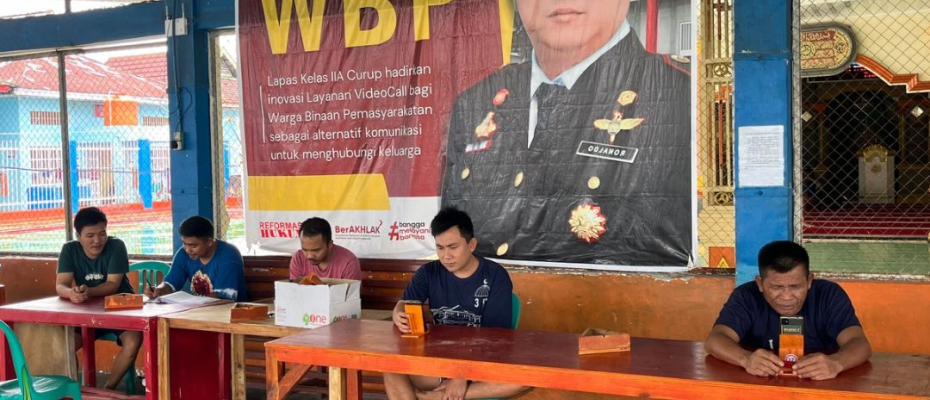 Layanan Prima, Lapas Curup Fasilitasi Video Call Gratis Bagi Warga Binaan Melepas Rindu Dengan Keluarga di Hari Libur