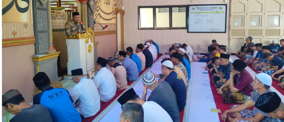 Antusias Warga Binaan Lapas Curup Dalam Melaksanakan Shalat Jumat Berjamaah