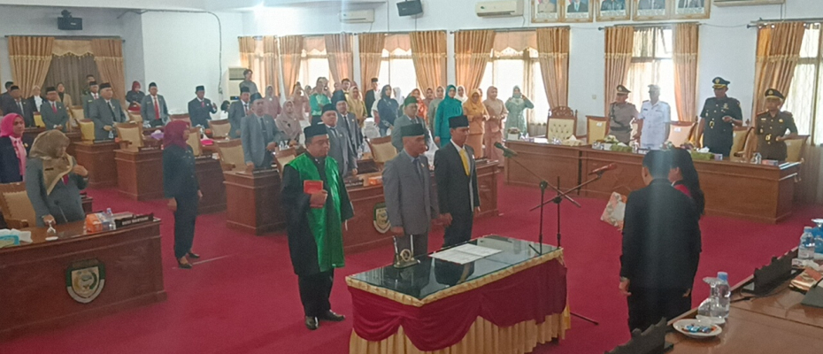 Kapolsek Seluma Timur menghadiri Rapat Paripurna Istimewa DPRD Kabupaten Seluma