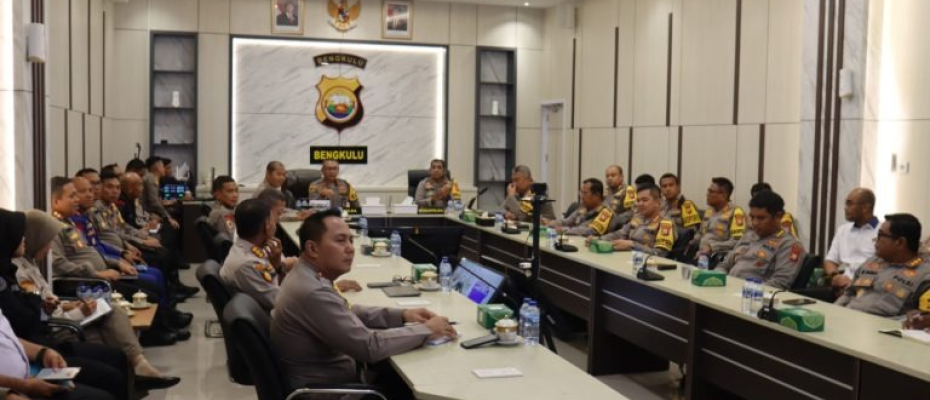 Gelar Anev Mingguan, Kapolda Bengkulu Tegaskan Dukung Penuh Pelaksanaan Asta Cita Presiden RI