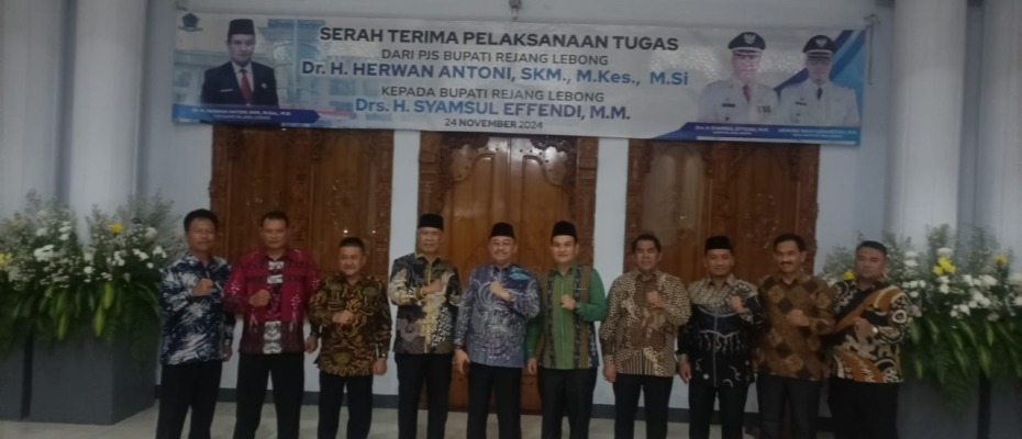 Kapolres Rejang Lebong Hadiri Serah Terima Pelaksanaan Tugas dari PJS Bupati Rejang Lebong kepada Bupati Rejang Lebong